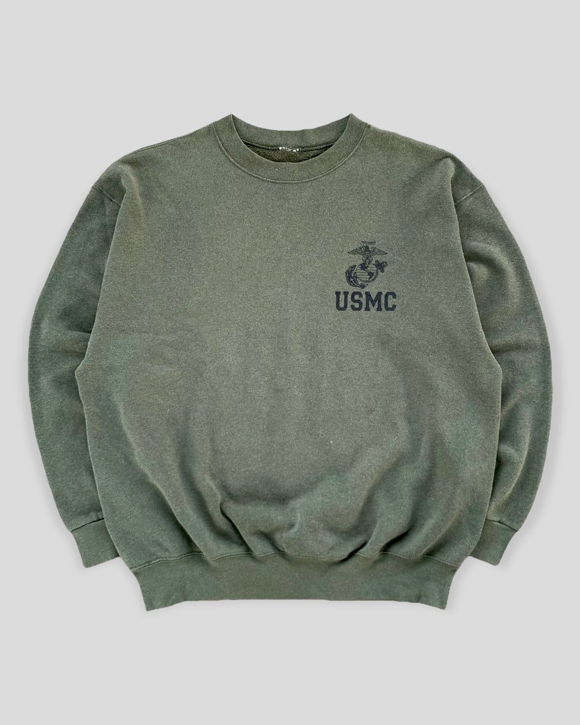 USMC MILITARY GREEN CREWNECK - 1990S
