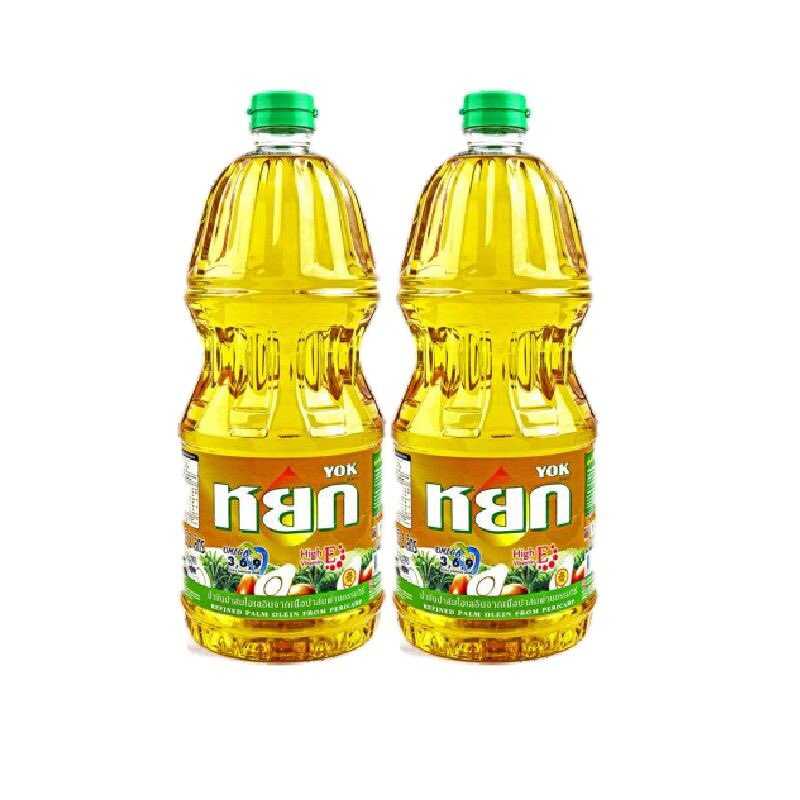 น้ำมันปาล์ม ตราหยก 2 ลิตร บรรจุ 6 ขวด