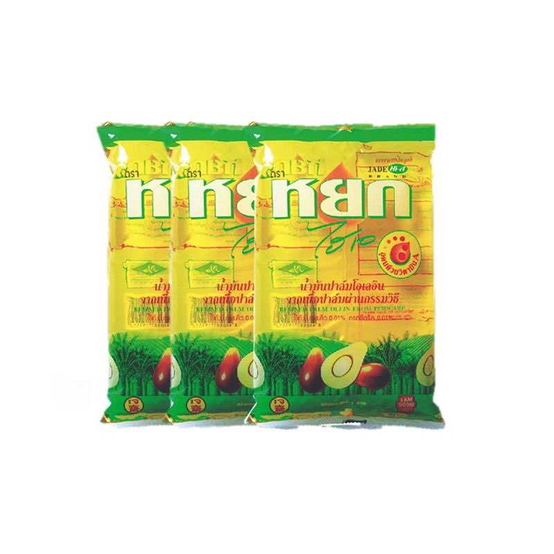 น้ำมันปาล์ม ตราหยก 1 ลิตร(ถุง) บรรจุ 12 ถุง