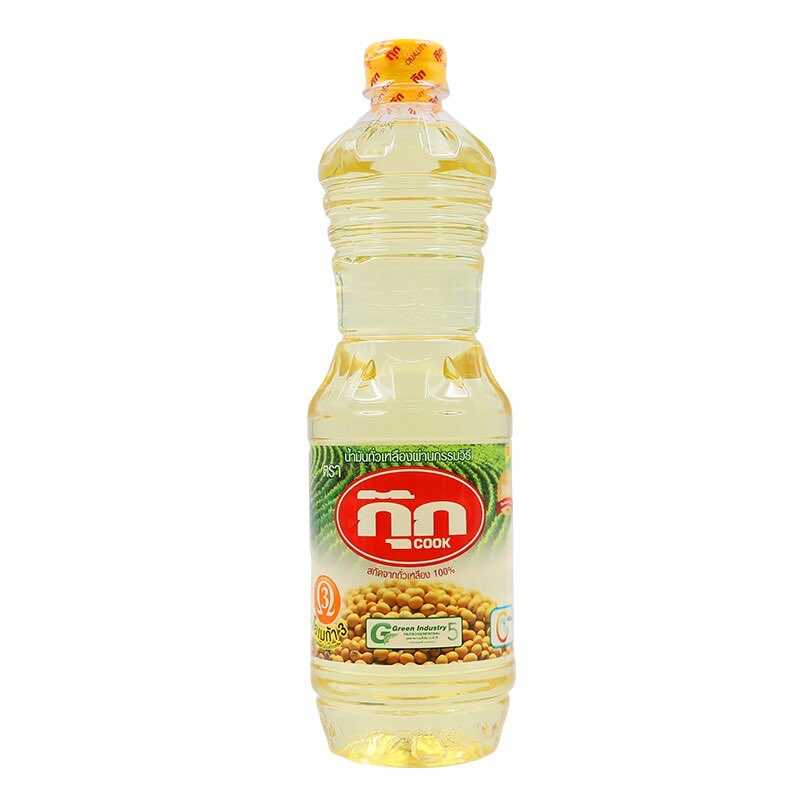 น้ำมันถั่วเหลือง ตรากุ๊กขวด 1 ลิตร บรรจุ 12ขวด