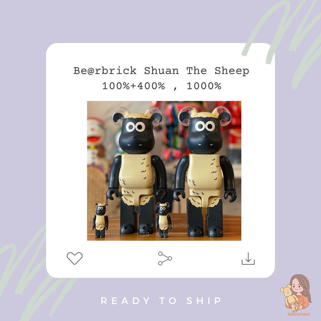 Bearbrick Shuan the sheep 100%+400%,1000%