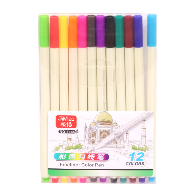 พร้อมส่ง❗ ปากกาตัดเส้น 0.38mm Set Color 12สี I JM.6565