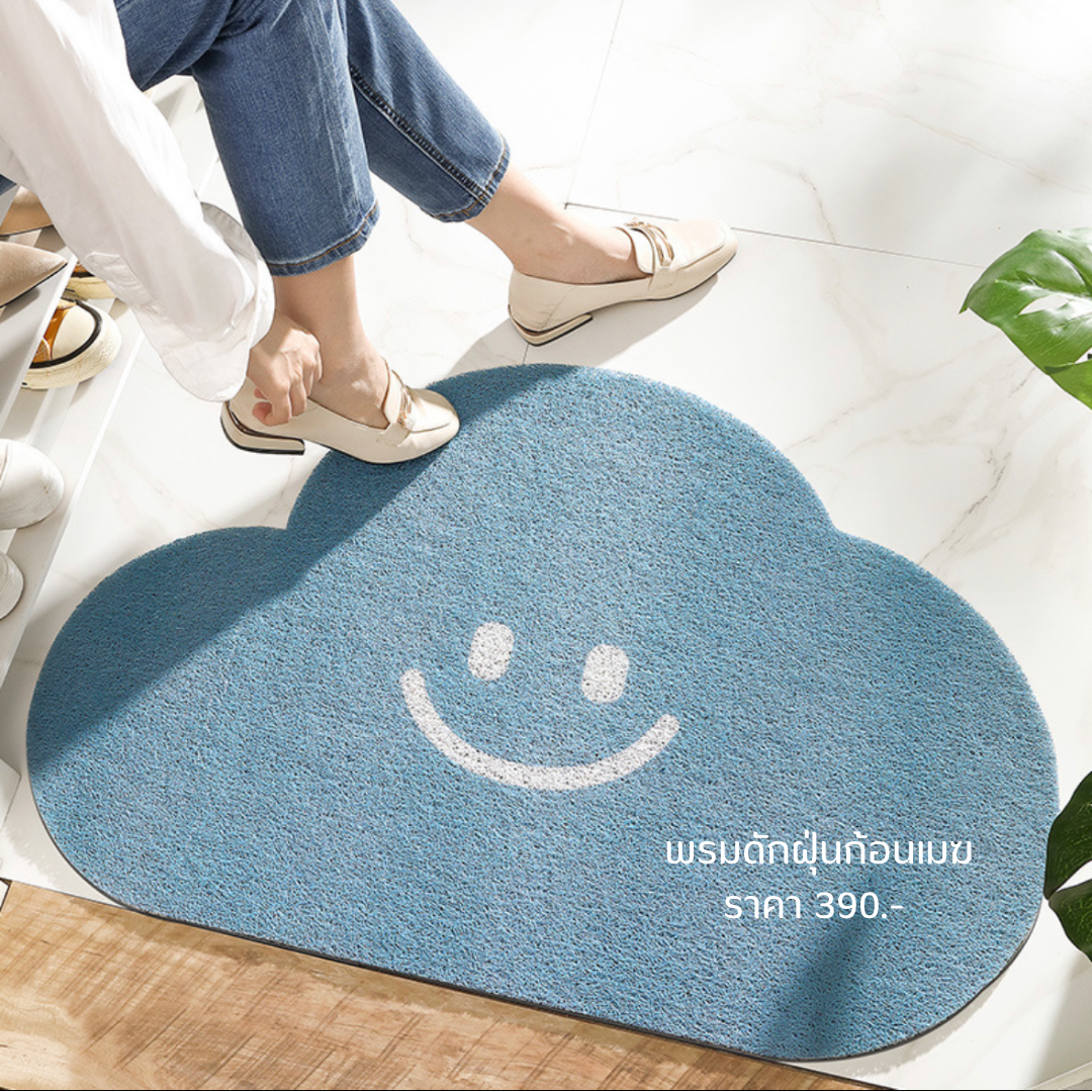 🌥️พร้อมส่ง : พรมดักฝุ่นก้อนเมฆ