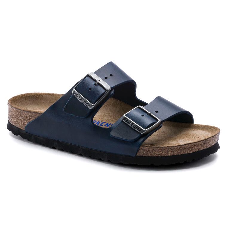 Birkenstock blue leather หนังแท้พื้นนิ่ม