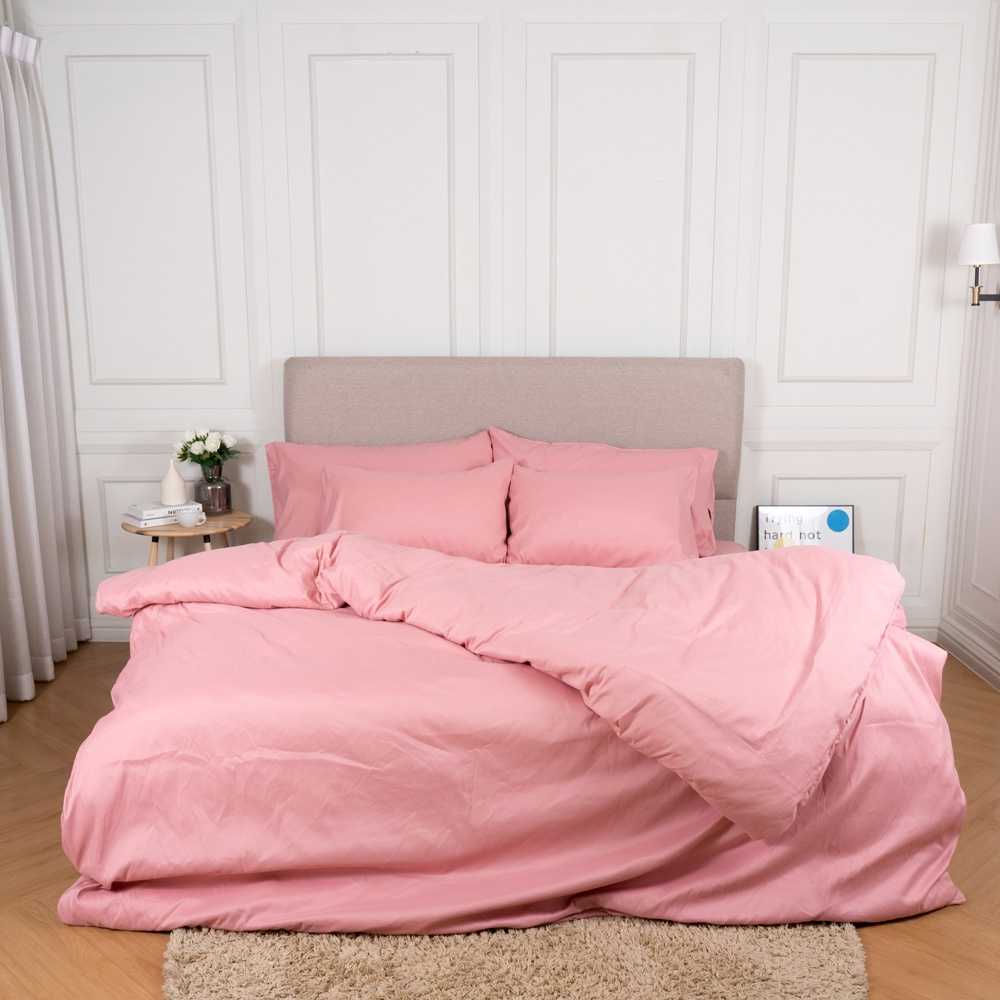 Darling Mattress ชุดผ้าปูและผ้านวมรุ่นนาโนเทค สีชมพูพาสเทล