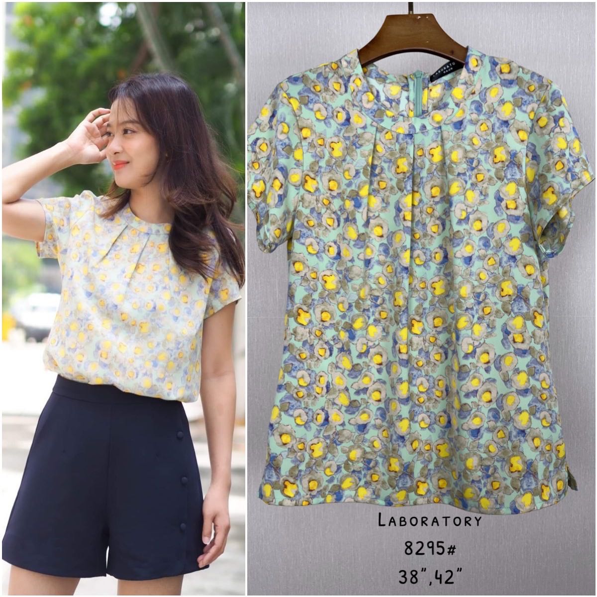 เสื้อ#8295ลายดอก