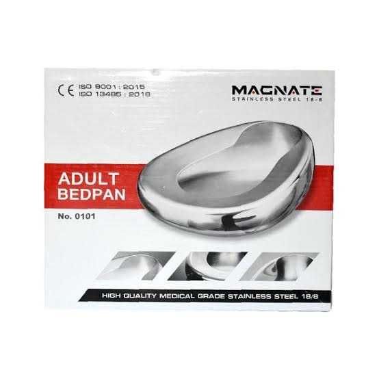 MAGNATE หม้อนอน สแตนเลส สำหรับผู้ใหญ่ กระโถนสแตนเลส Stainless Bedpan