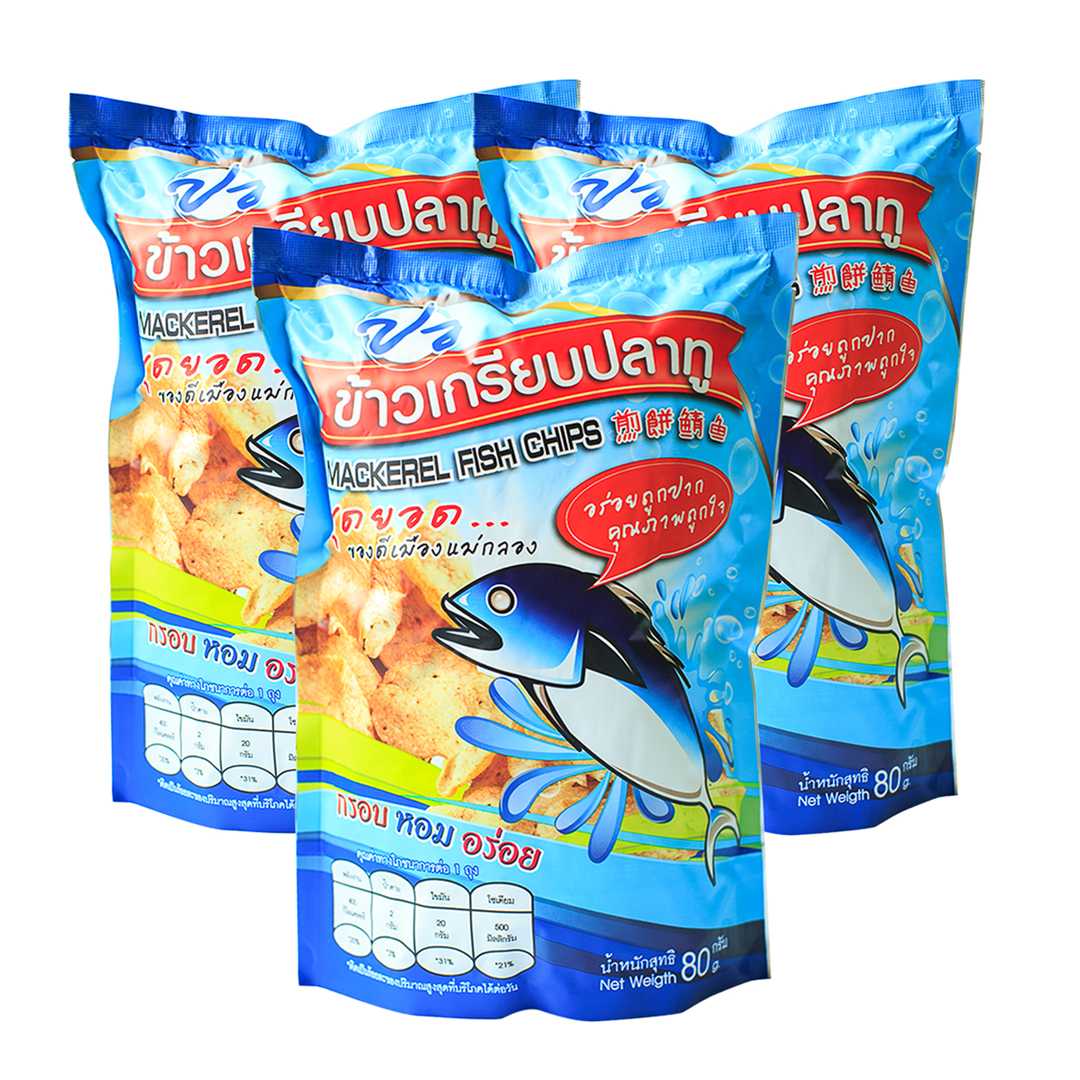 ข้าวเกรียบปลาทู ปอ (แพ็ค 3 ถุง)
