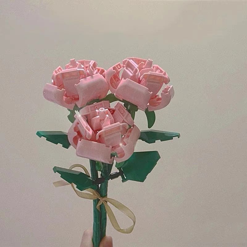 #พร้อมส่ง Pink Rose 03 ดอกกุหลาบสีชมพู
