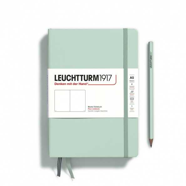 Leuchtturm1917 Hardcover Notebooks Natural A5 “Mint Green”  สมุดโน๊ตปกแข็ง ขนาด A5 สีเขียวมิ้นท์