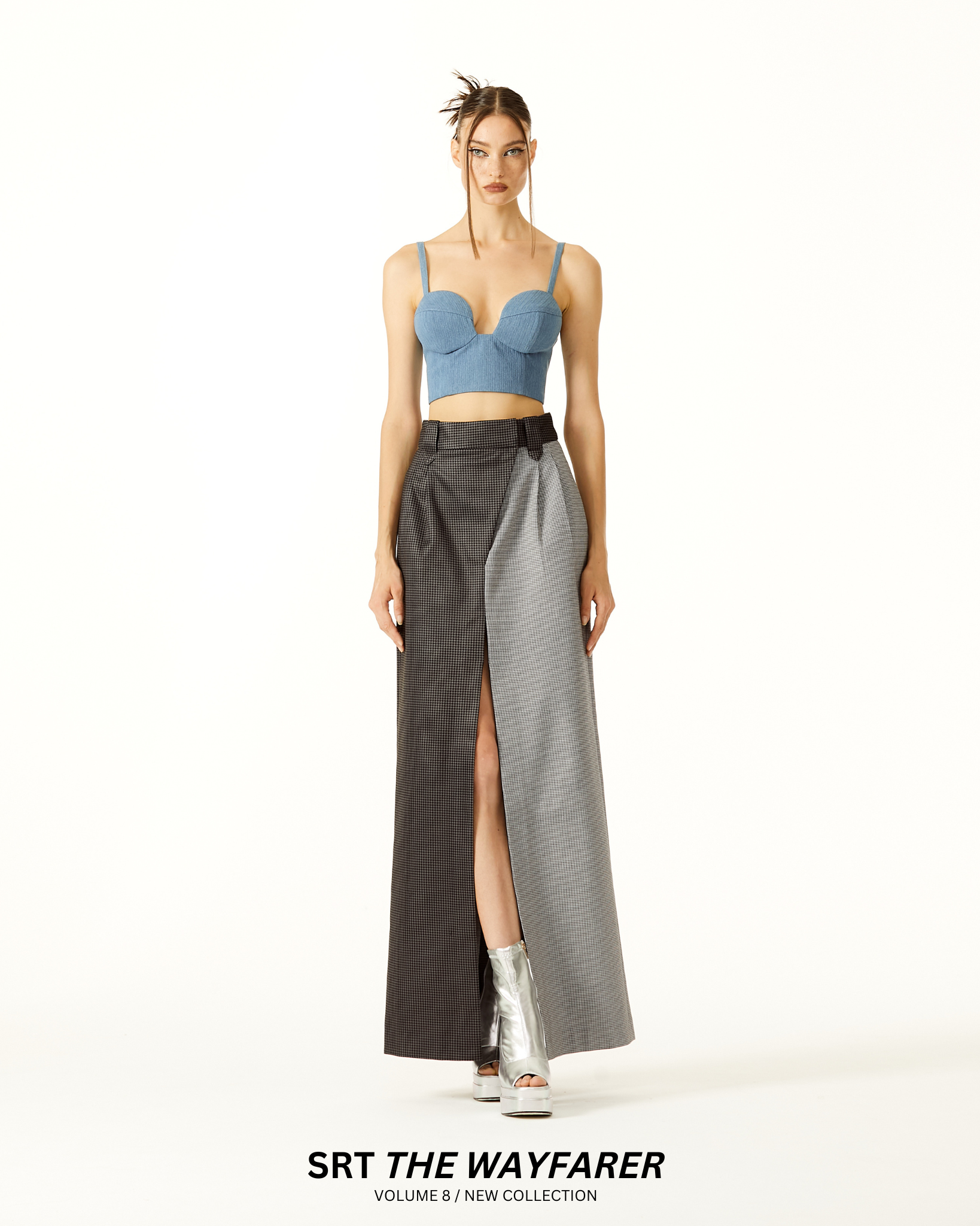 The SRT X8 Two-Tone Maxi Skirt (TSK118)