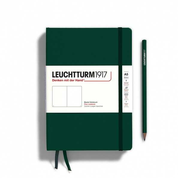 Leuchtturm1917 Hardcover Notebooks Natural A5 “Forest Green” สมุดโน๊ตปกแข็ง ขนาด A5 สีเขียวเข้ม