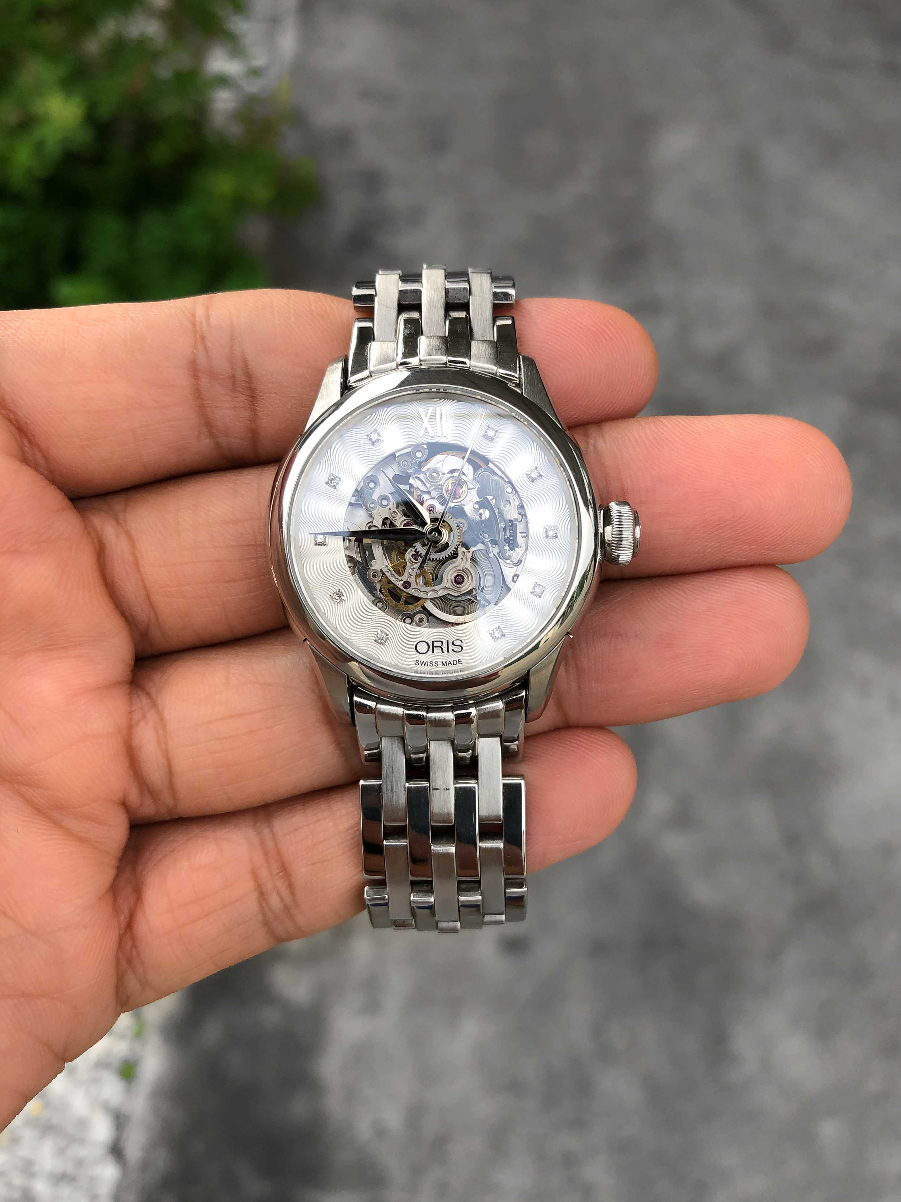 Oris Artelier Skeleton Diamond Automatic Lady size หลักเพชร