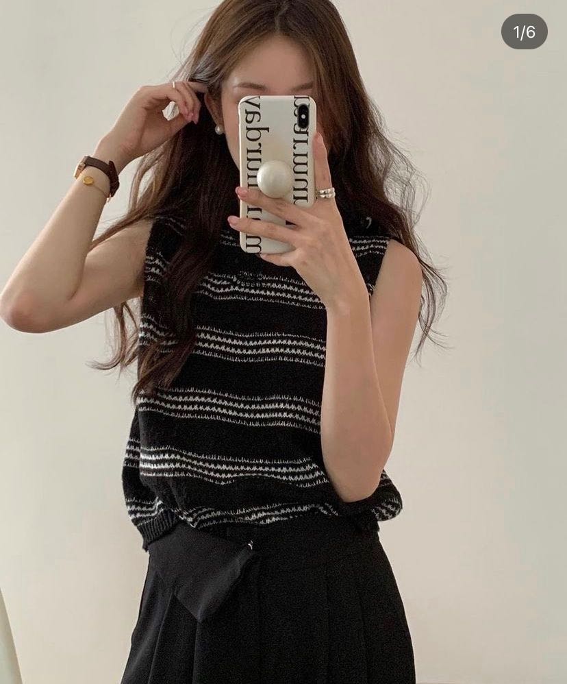 พร้อมส่ง striped polo