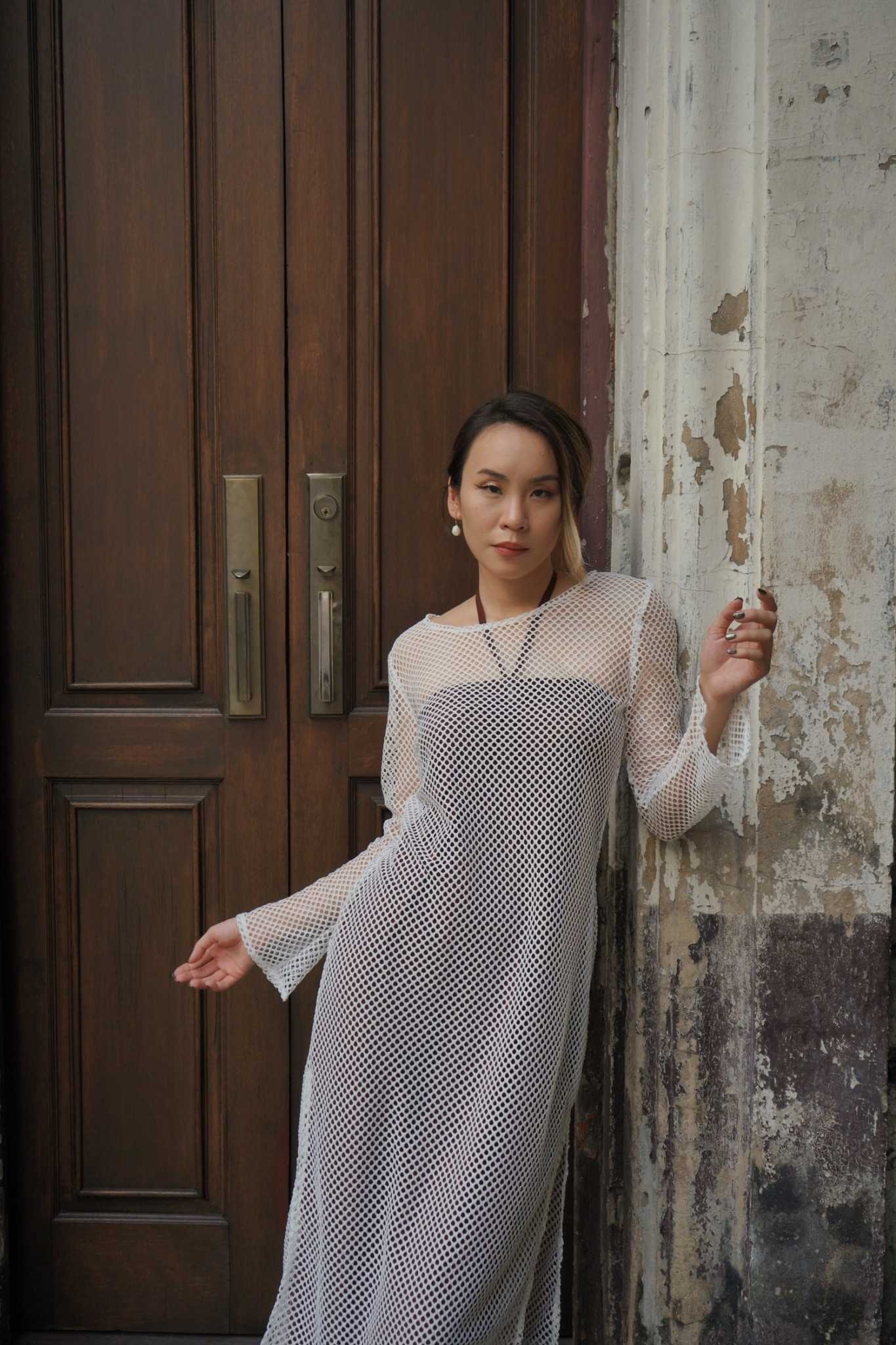 Weekend begins - Carla crochet dress in off white