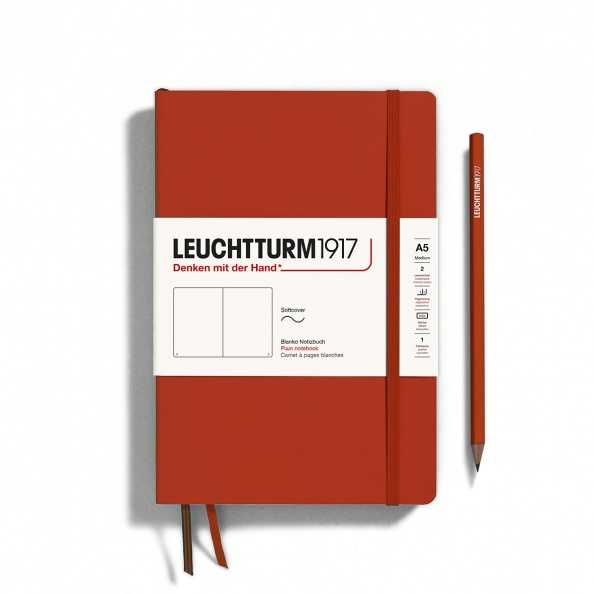 Leuchtturm1917 Softcover Notebooks Natural A5 “Fox Red”  สมุดโน๊ตปกอ่อน ขนาด A5 สีแดงส้ม