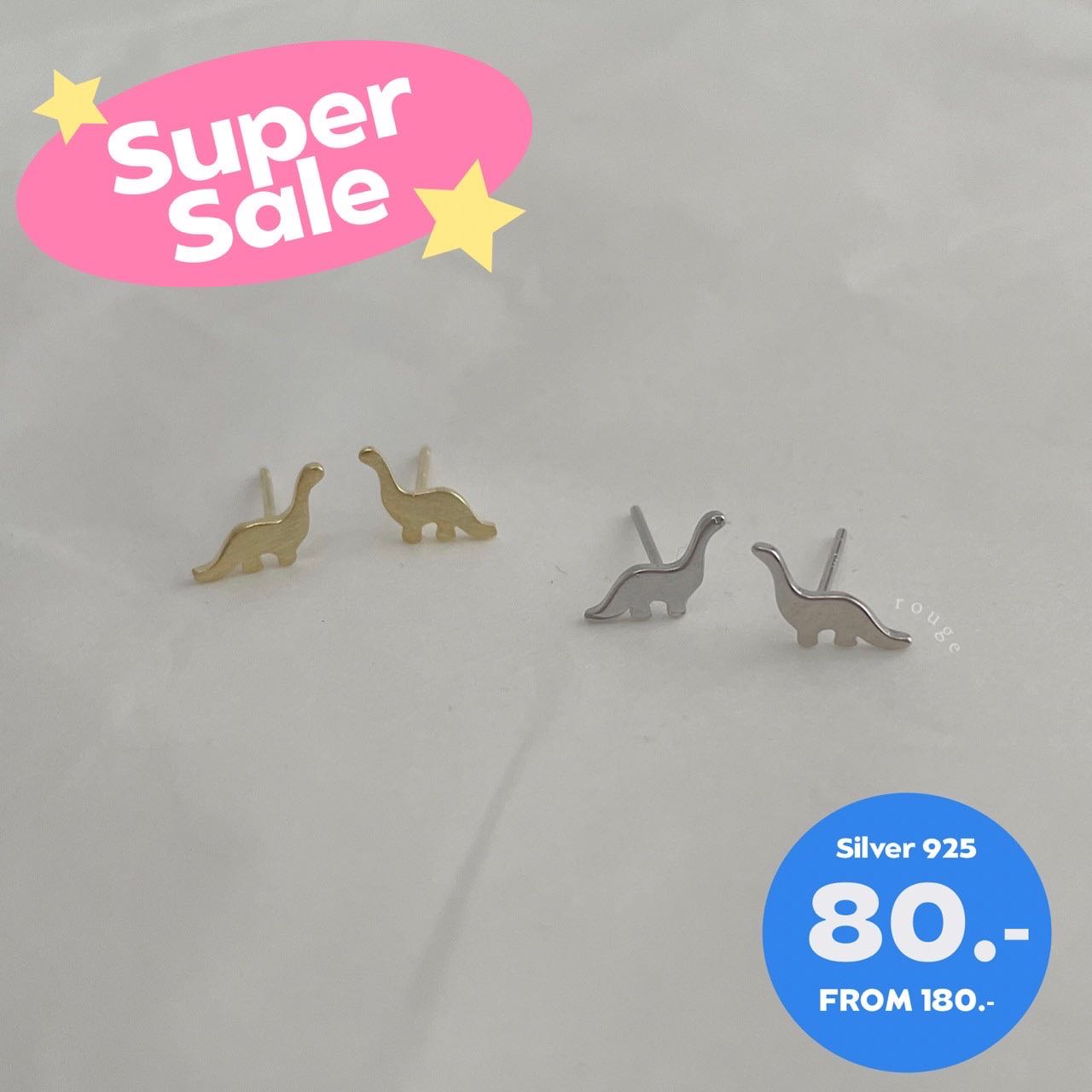Dinosaur stud Silver / Gold ✨ Silver 925 ไม่แพ้ไม่คัน 