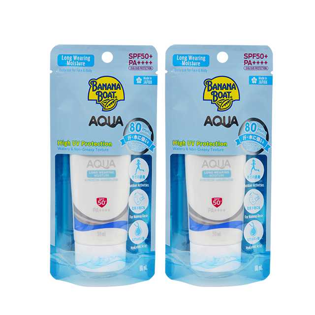 แพ๊คคู่ Banana Boat  Aqua Long Wearing Sunscreen Lotion SPF50+ PA++++ (50ml.) SFL21+SFL21