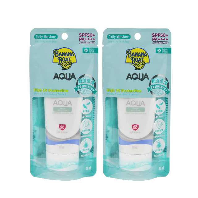 แพ็คคู่ Banana Boat  Aqua Daily Moisture Sunscreen Lotion SPF50+ PA++++ (50 ml.) SFW21+SFW21