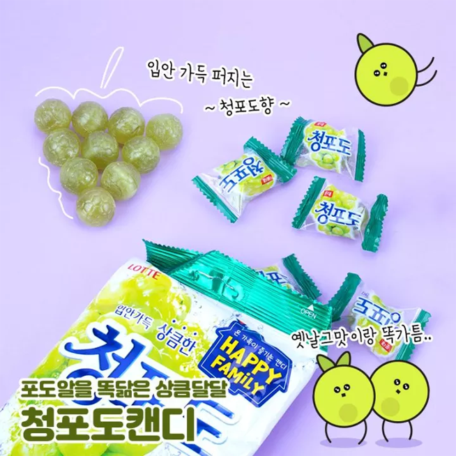 LOTTE Grape Candy  ลูกอมรสองุ่น อร่อย สดชื่น