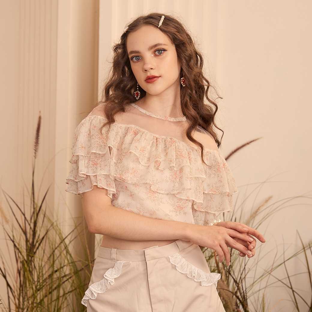 RUFFLE TOP - MALABRAND AW22 M22 เสื้อครอประบาย