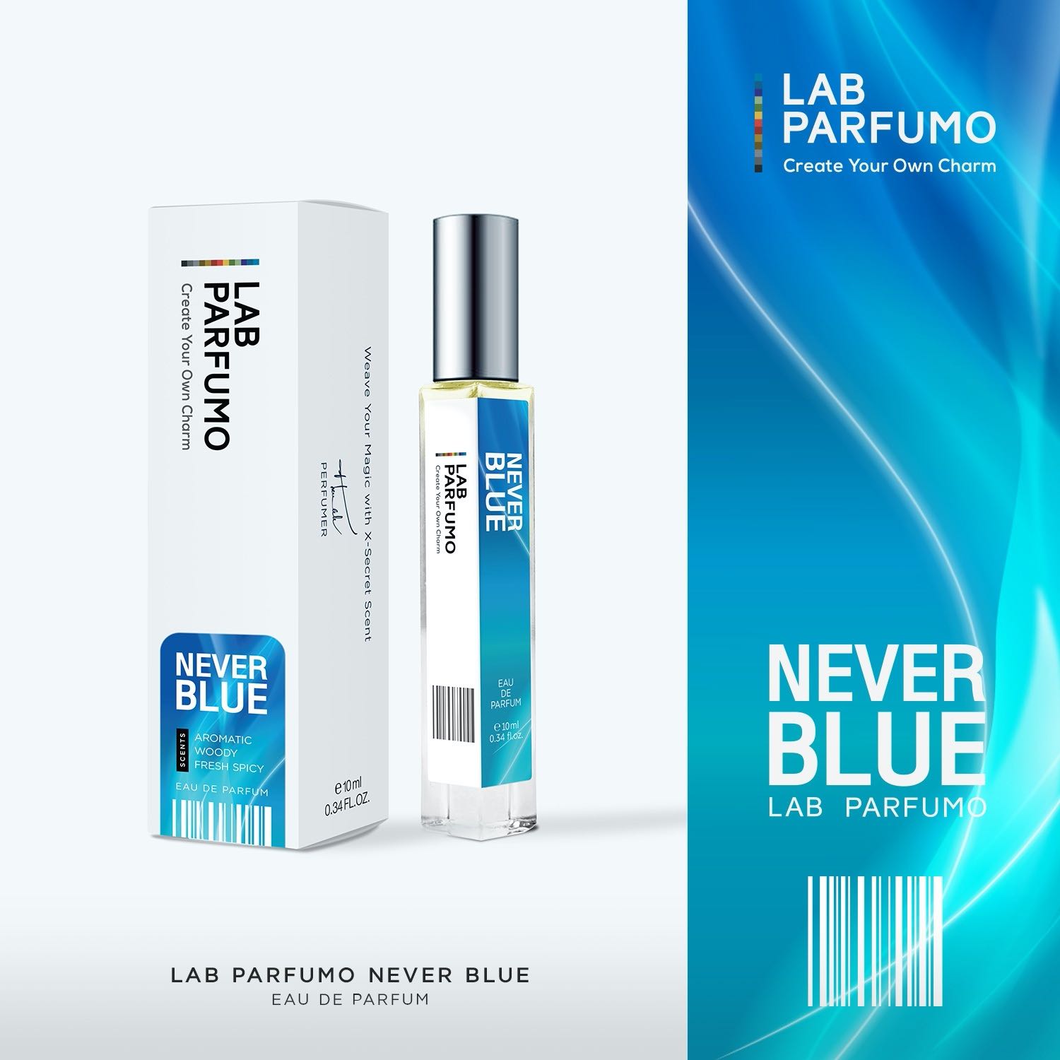 [น้ำหอมขายดี] Never Blue สดชื่น ไร้กังวล ปลุกเอ็นเนอร์จี้ในตัวคุณ เพิ่มความสดใสในตัวคุณ (ขนาด 10ml)