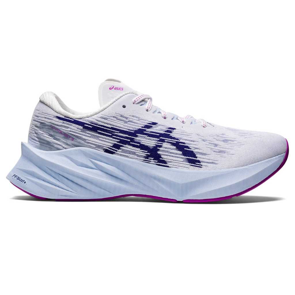 ASICS NOVABLAST 3 WOMEN - WHITE/DIVE BLUE - รองเท้าวิ่งทางเรียบ รองเท้าวิ่งผู้หญิง