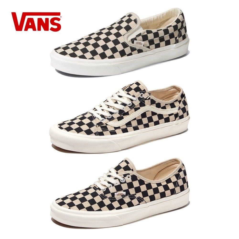 ￼Vans Authentic / Classic Slip-On / Old Skool Tapered | Eco Theory Checkerboard  