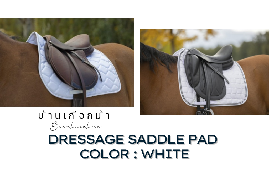 ผ้ารองอาน สีขาว - Dressage Saddle Pad White