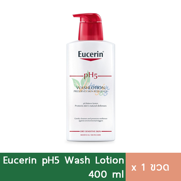 ยูเซอรีนของแท้ Eucerin pH5 Wash Lotion 400ml ครีมอาบน้ำ สบู่เหลวอาบน้ำ ยูเซอริน