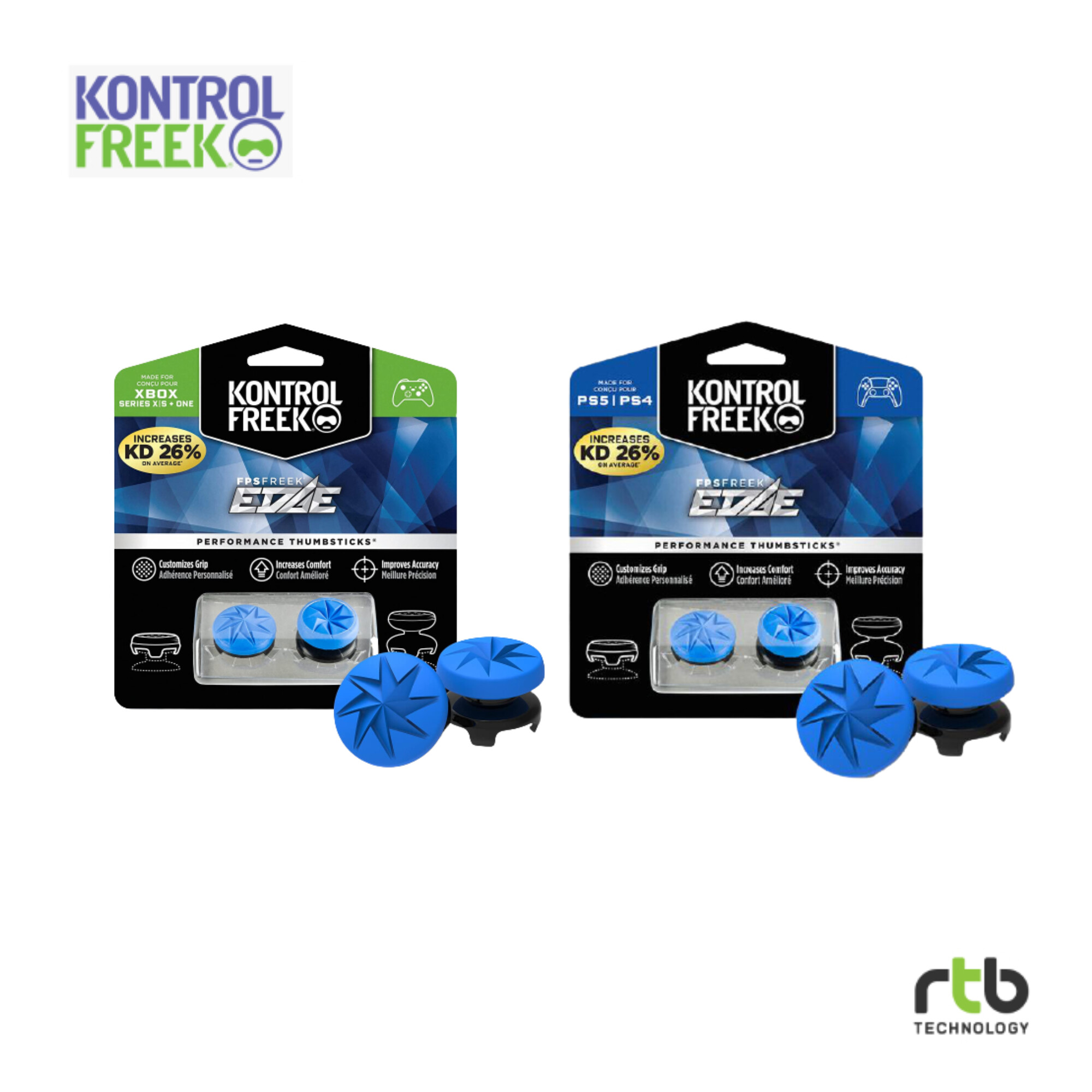 KontrolFreek ปุ่มอนาล็อก รุ่น FPS Freek Edge - Blue