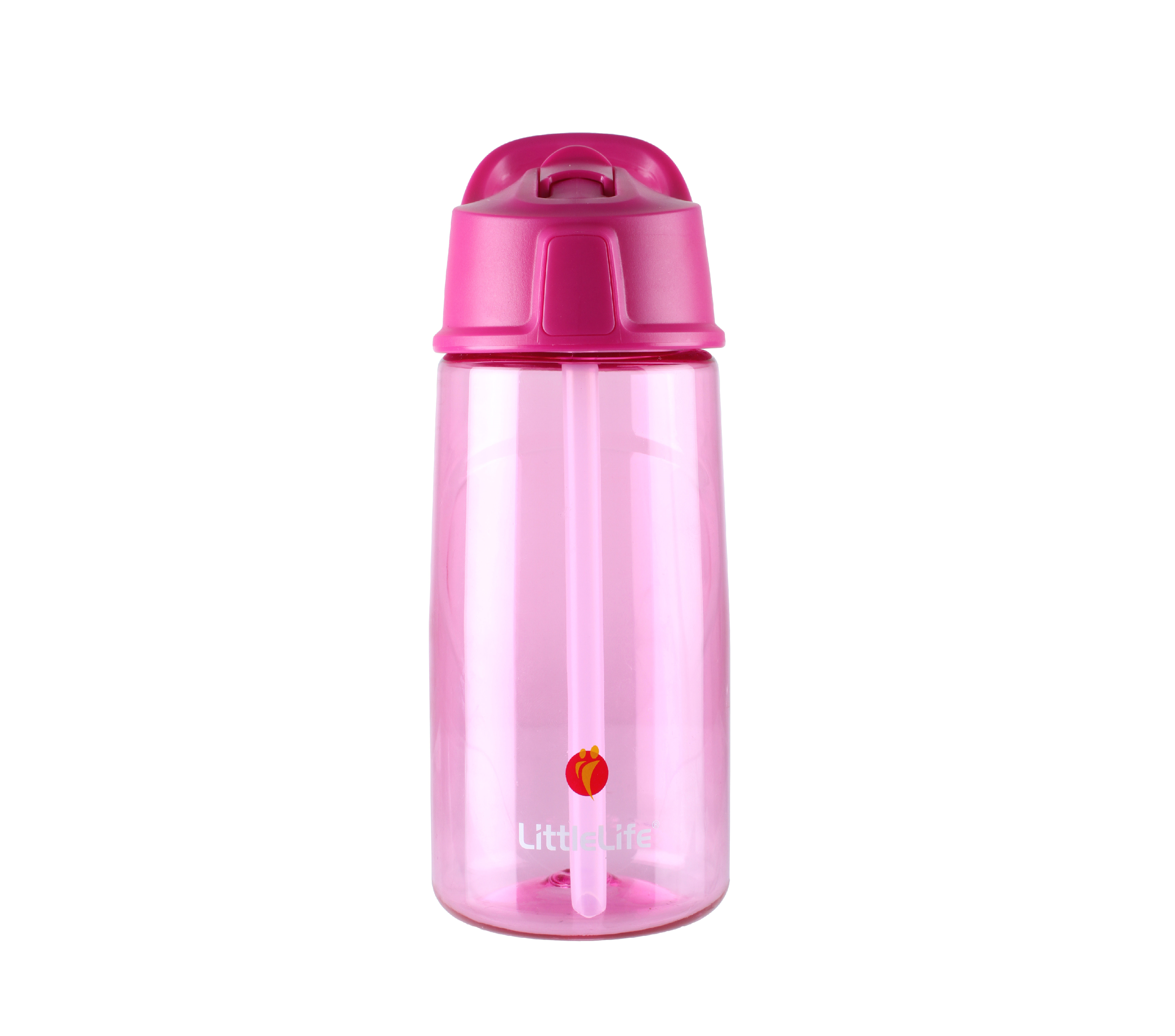 LittleLife กระติกน้ำเด็กสีชมพู 550 มล. (LittleLife Kids Flip-Top Water Bottle (Pink) 550ml.)