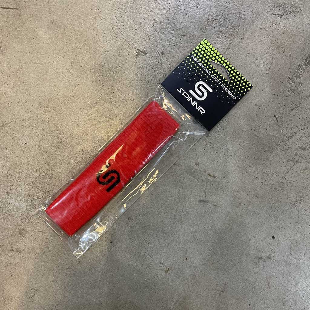 SPINNR HEADBAND สี RED/BLACK - ผ้าคาดศีรษะ ผ้าซับเหงื่อสำหรับออกกำลังกาย