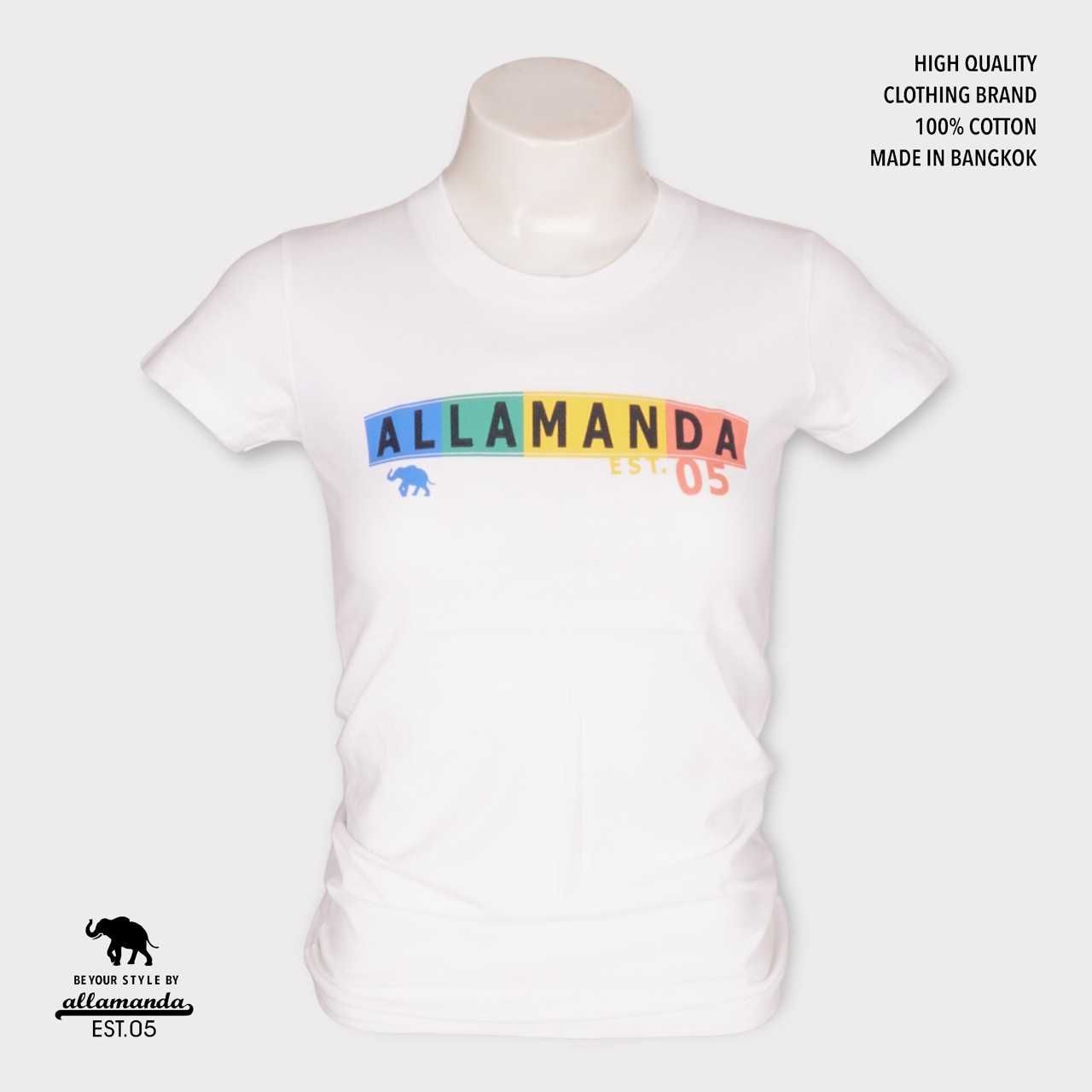 S04 เสื้อยืด Allamanda ลายสกรีน ALLAMANDA BOX สินค้าลิขสิทธิ์แท้ (S.M.L.XL)