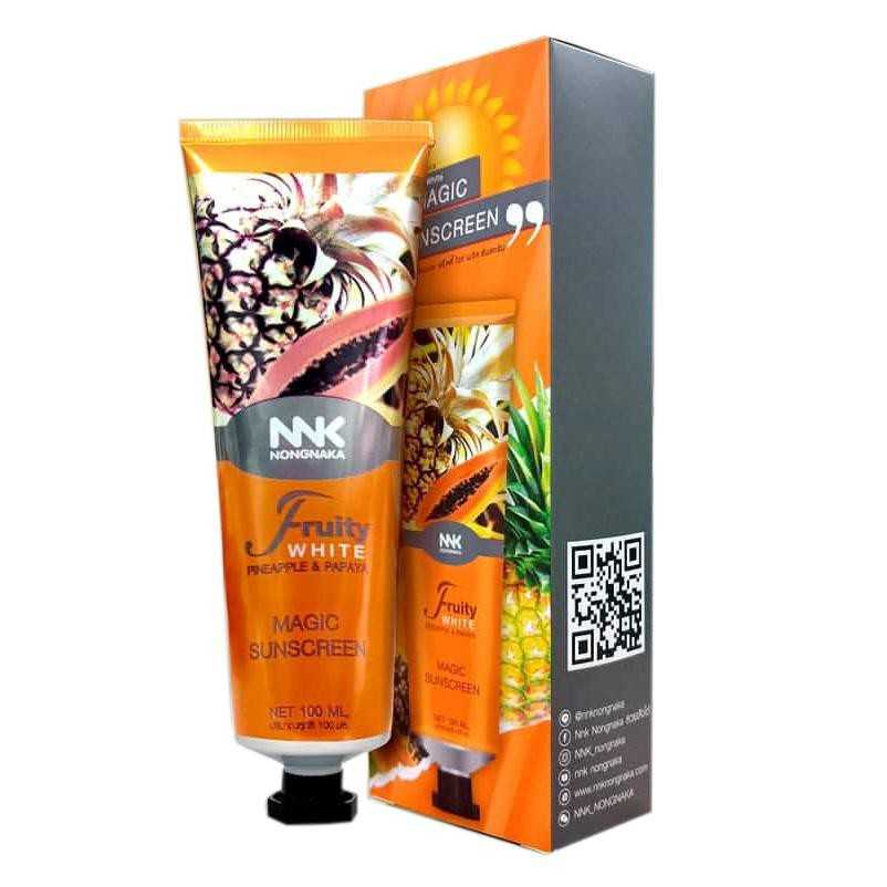 Nongnaka Fruity White Magic Sunscreen SPF50++ 100ml.