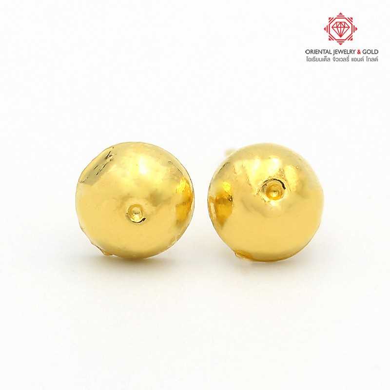 OJ GOLD ต่างหูทองแท้ นน. 0.6 กรัม 96.5% ซาลาเปา