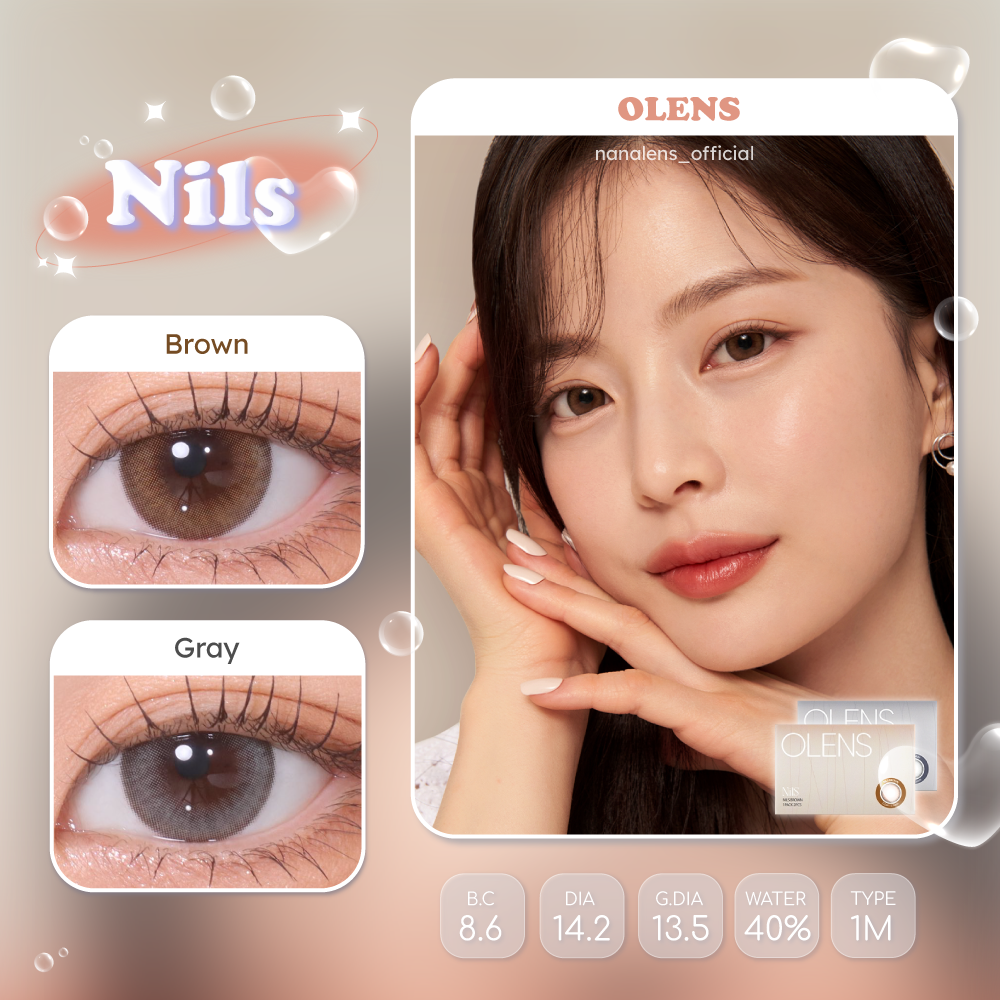 New! 🍮Olens รุ่น NilS เลนส์รายเดือน ค่าสายตา -5.50 ถึง -8.00