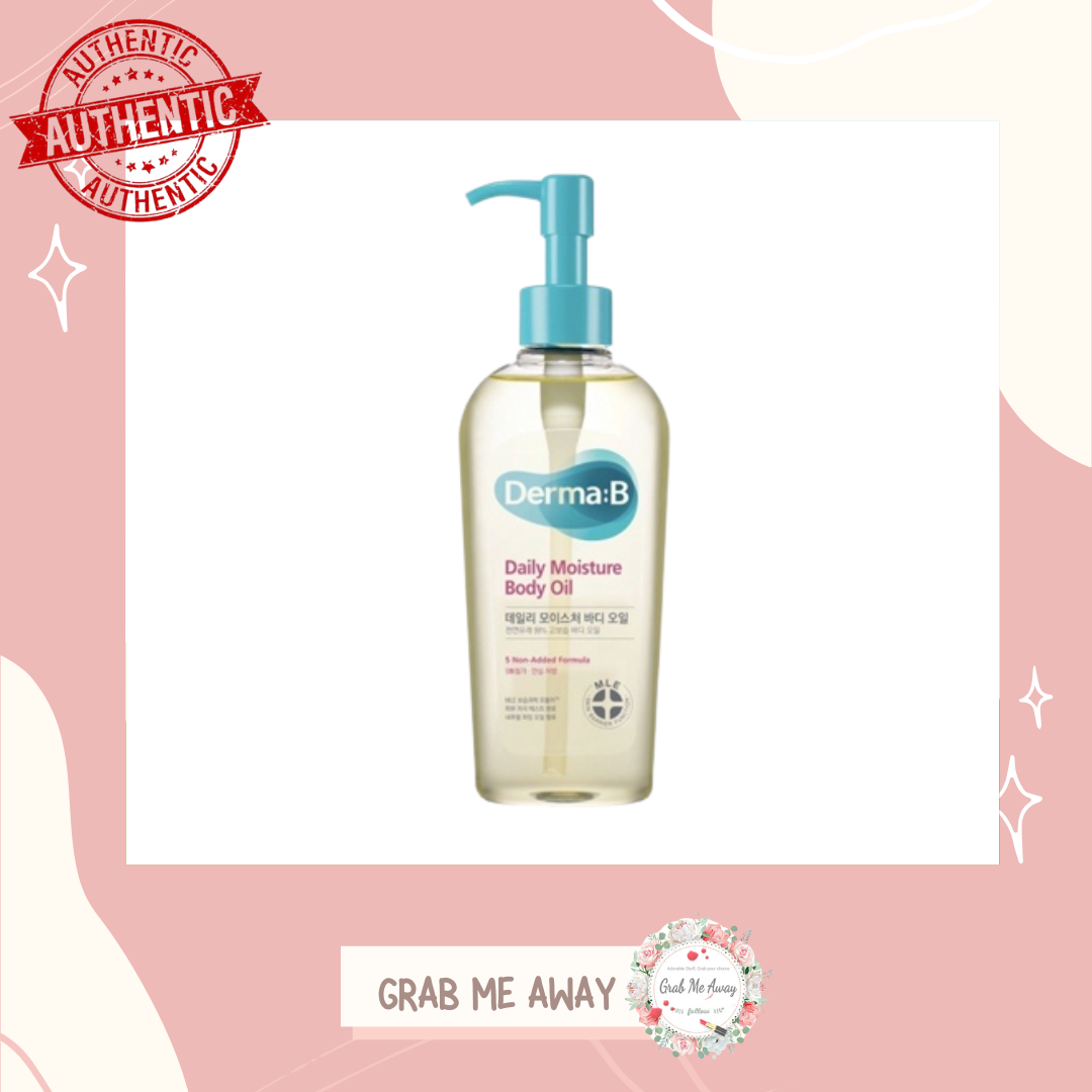 พร้อมส่ง ✨Derma:B Daily Moisture Body Oil 20 ml ออยล์ทาผิว หัวปั้ม ลดผิวแห้ง ผิวแตกลาย