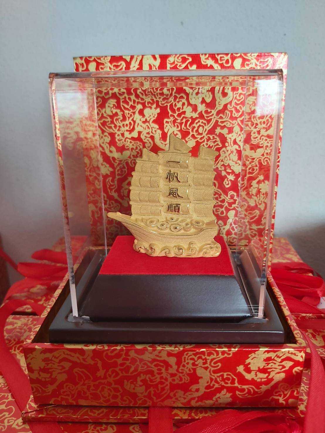 OJ GOLD เรือสำเภาทองSS ทองแท้เคลือบ 99.99% มีใบรับประกัน