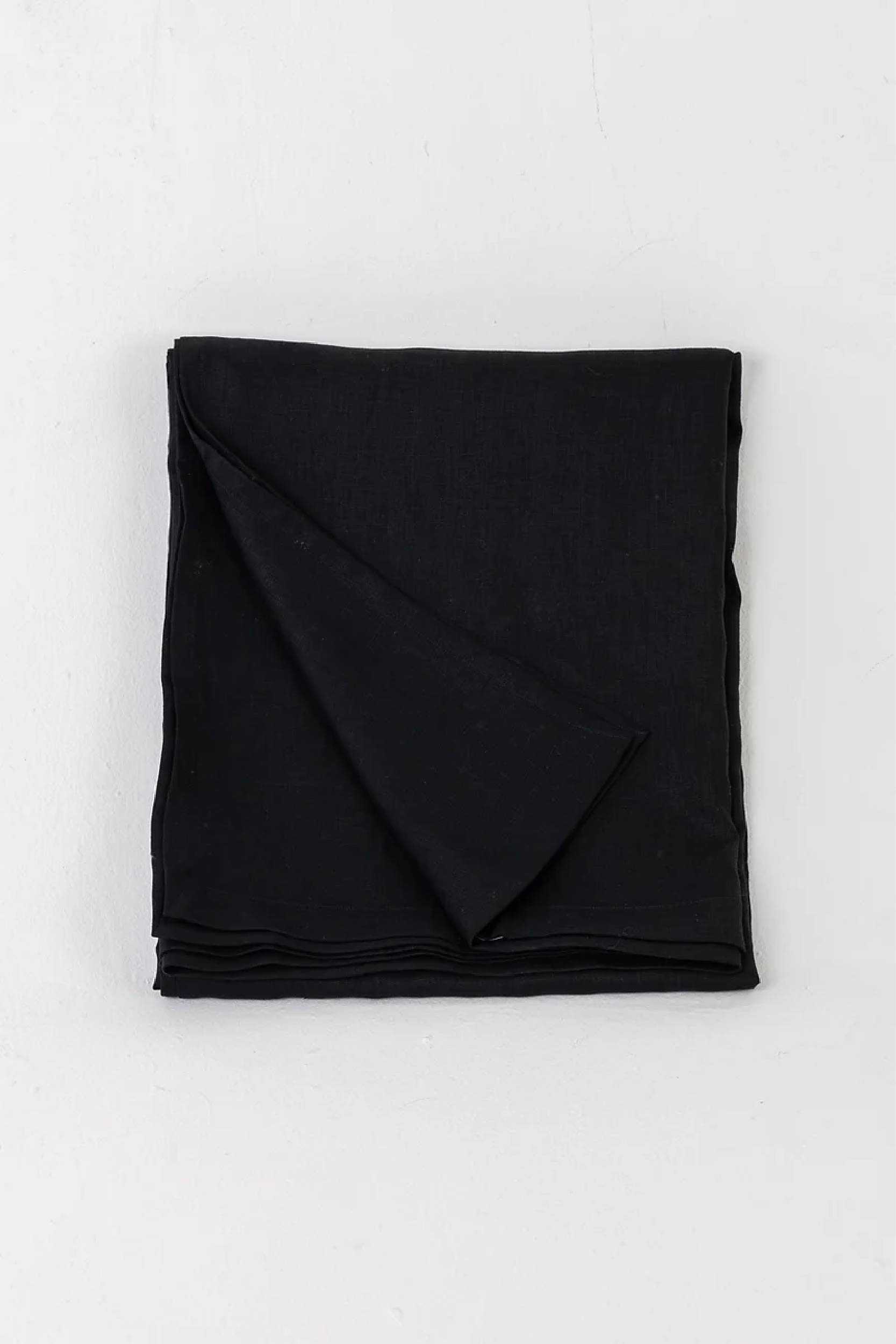 ผ้าปูโต๊ะ CLASSIC LINEN TABLECLOTH - BLACK