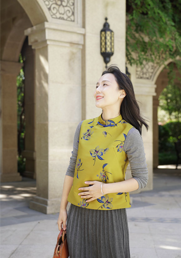 Ai Huiguan Spring, Autumn and Winter Chinese Style Retro Short Vest Jacket