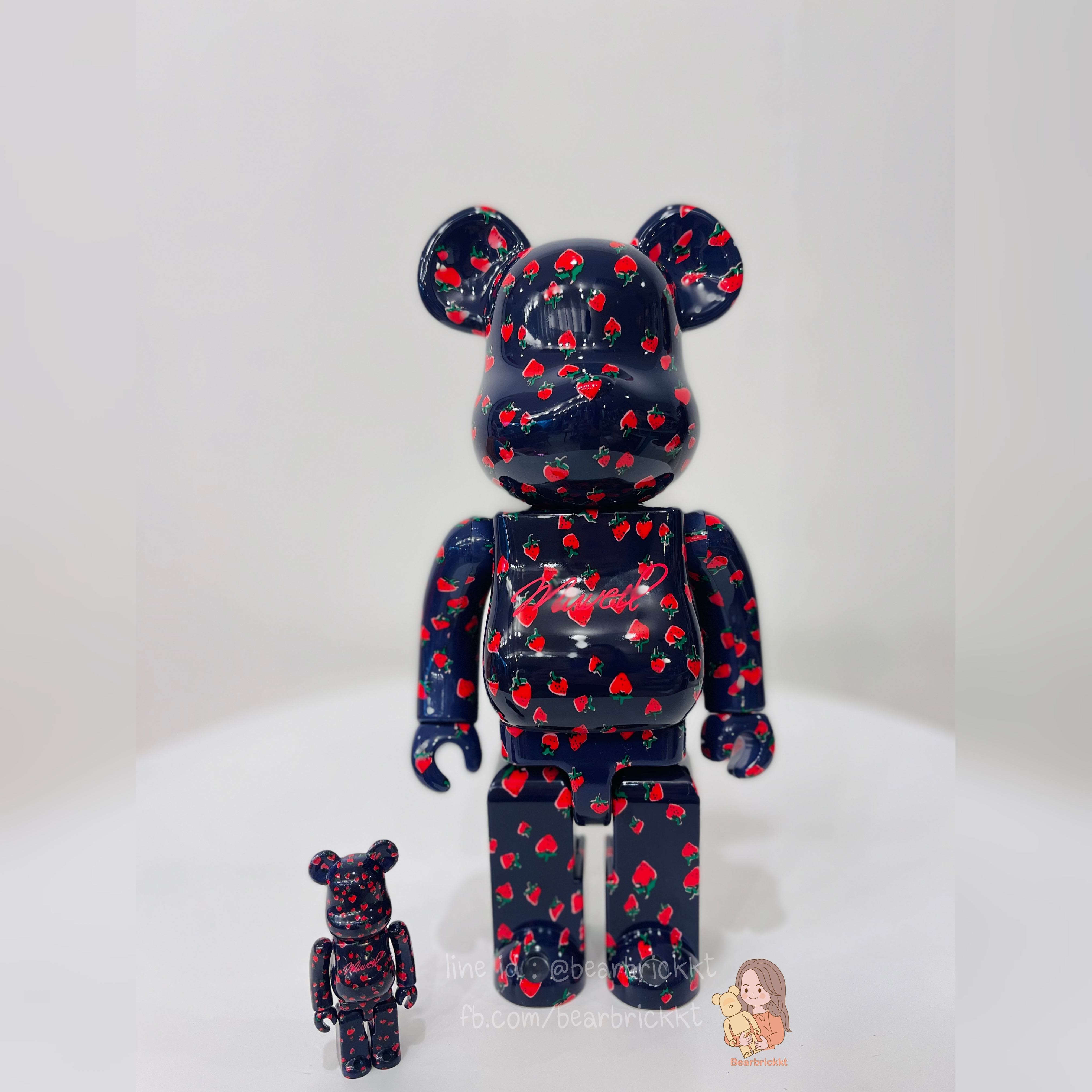 💟Bearbrick Muveil Strawberry 100%+400%