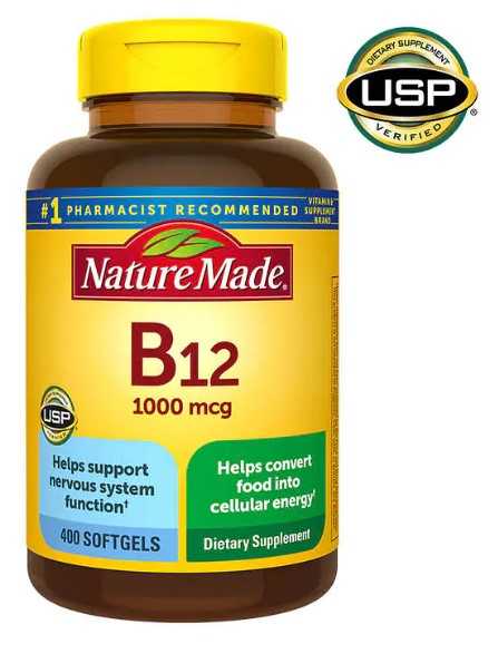 Nature Made วิตามิน B12 1000 mcg 400 ซอฟเจล