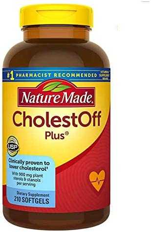 Nature Made CholestOff Plus ขนาด 210 ซอฟเจล ช่วยป้องกันการดูดซึมโคเลสเตอรอลในอาหาร และลดโคเลสเตอรอล