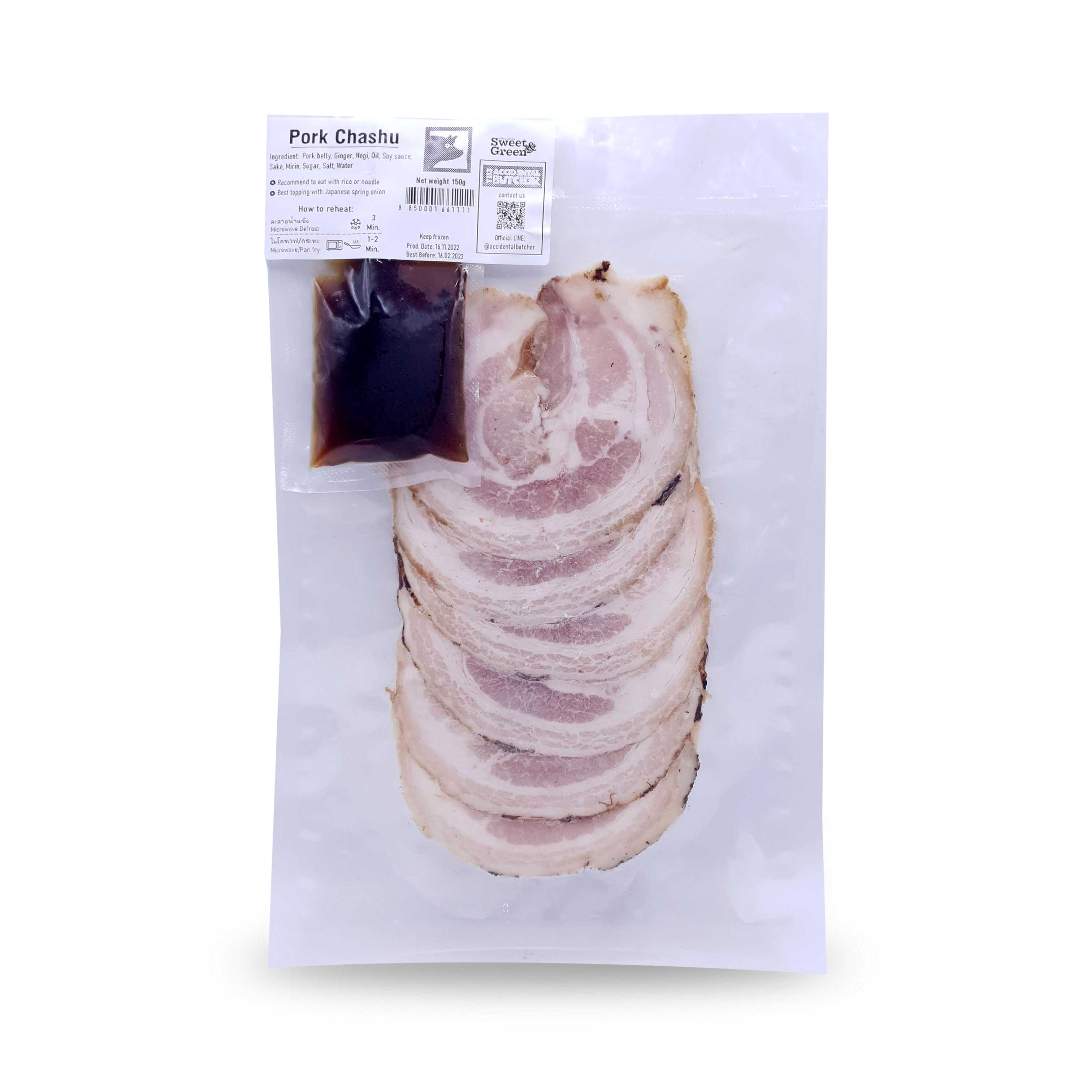 TAB Pork Chashu 150 g.  Best Before 18/07/2025