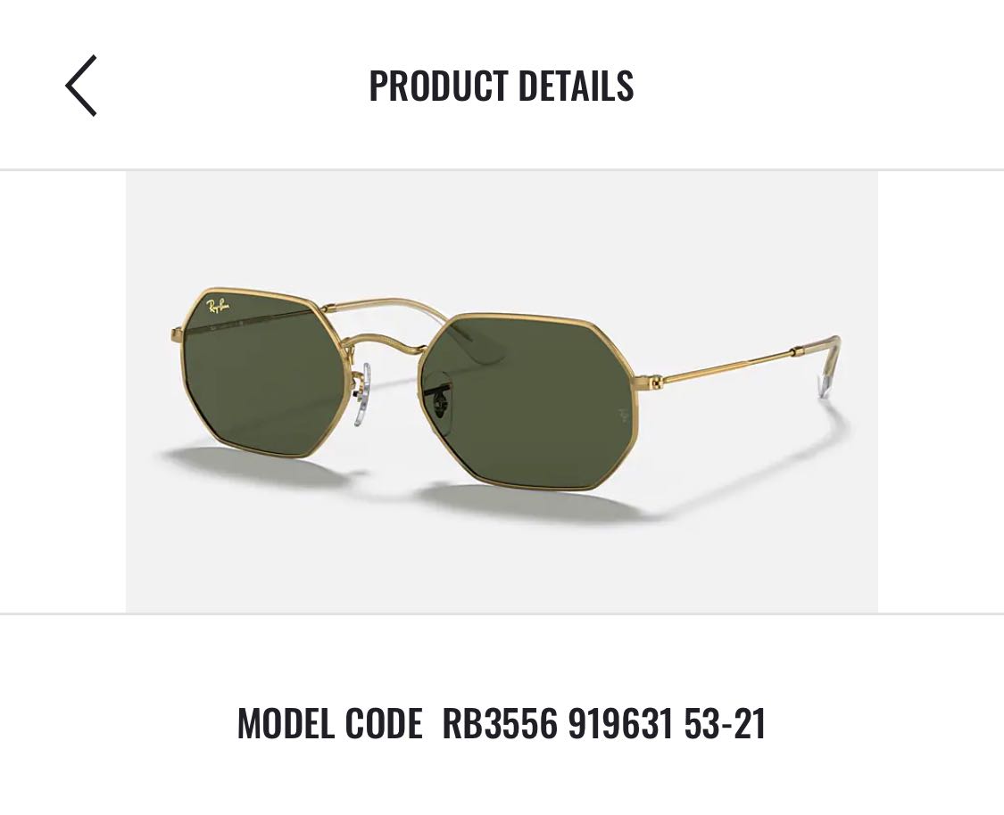 RayBan RB3556N 001 OCTAGONAL FLAT LENSES (A108)