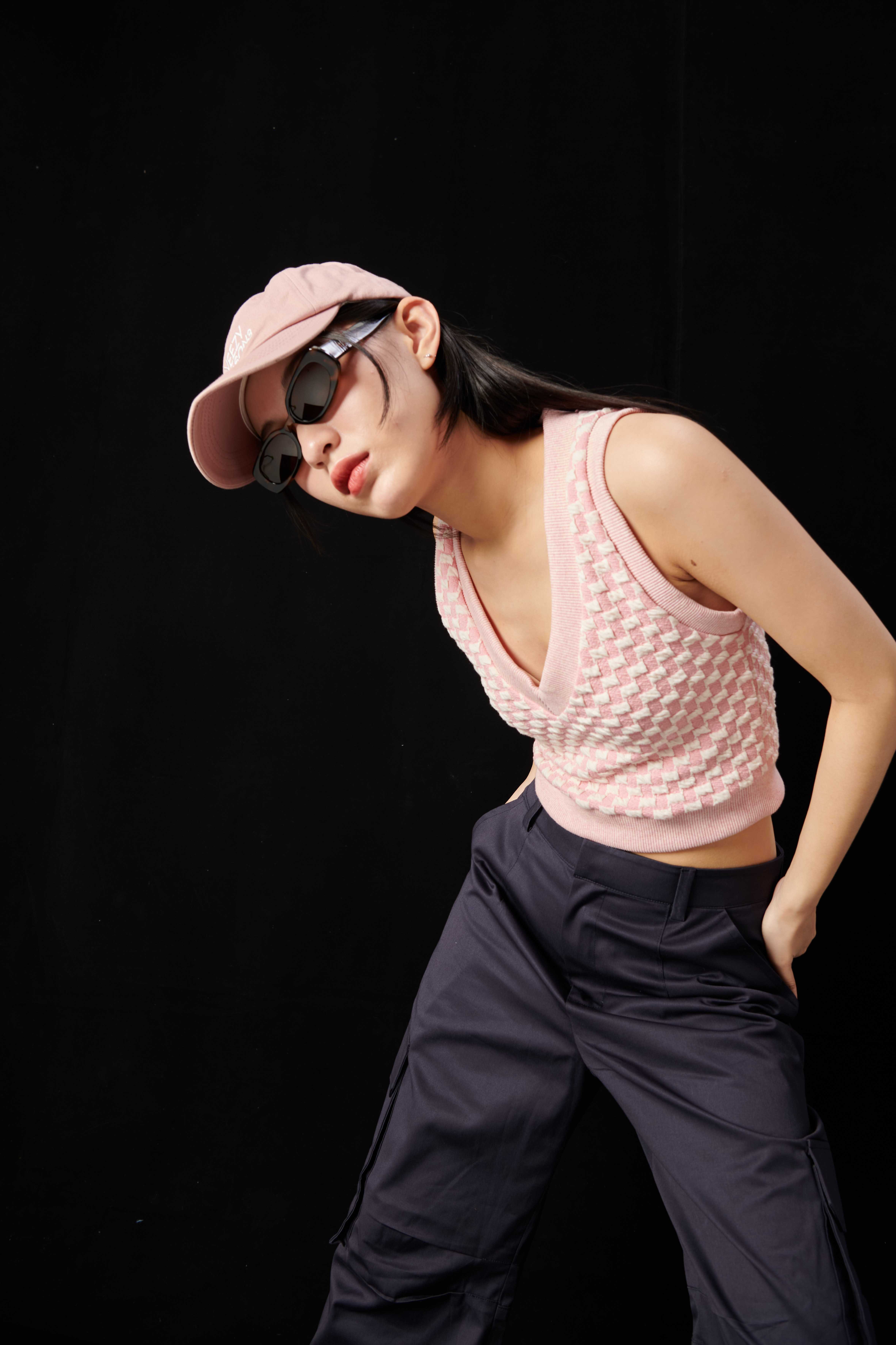 Dobby Cropped Vest - Candy (Korea Imported Fabric)