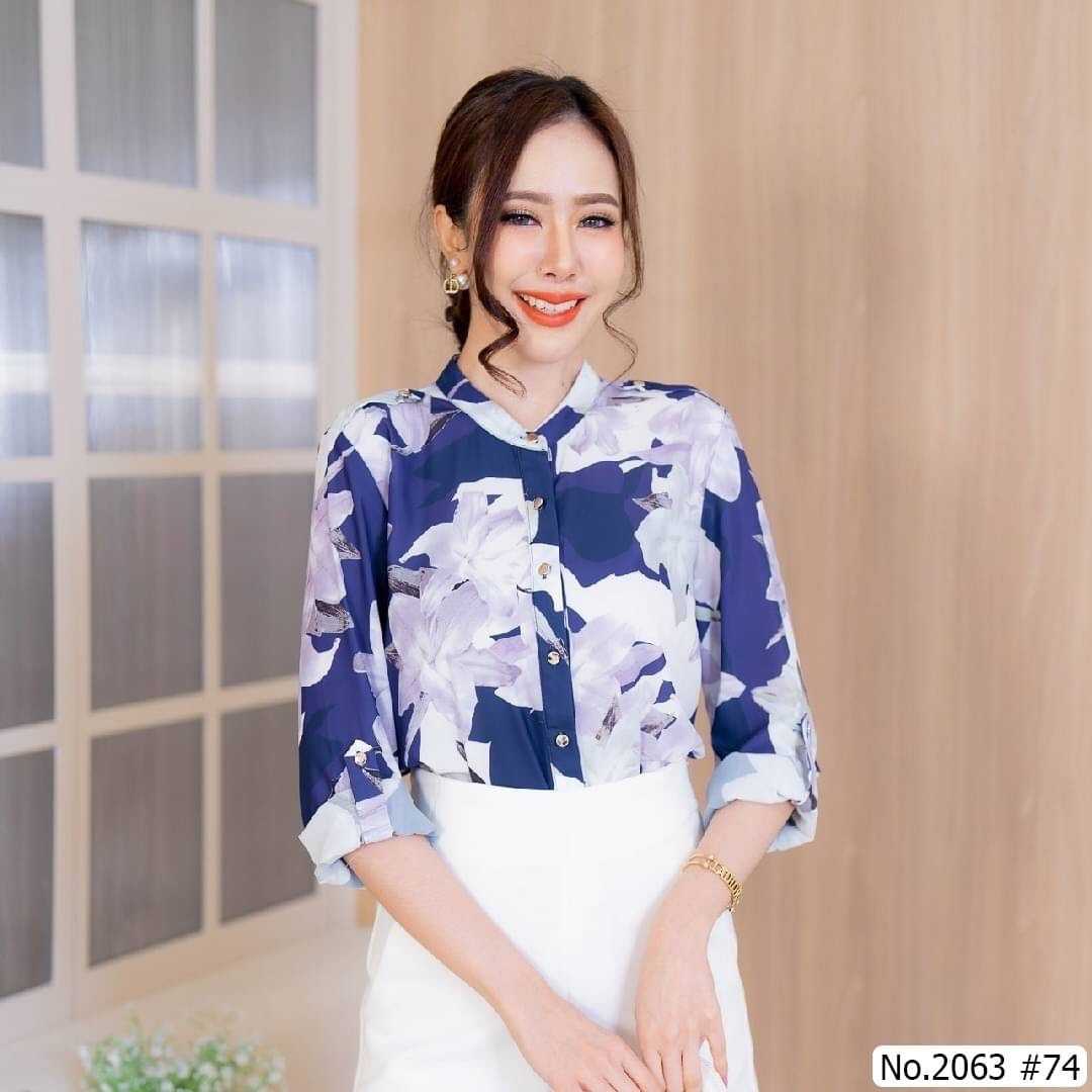 Miss Daisy เสื้อแขนยาว No. 2063 ลายพิมพ์ ผ้านิ่ม Poly