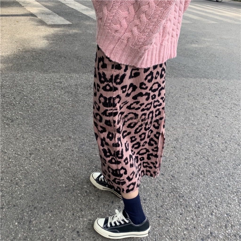 กระโปรงอัดพลีท leopard 