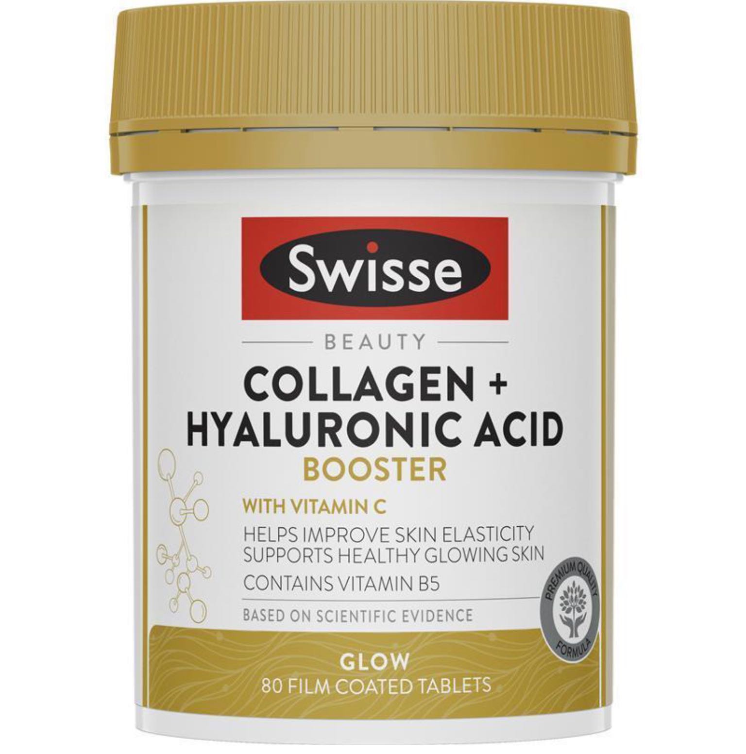 Swisse Beauty Collagen + Hyaluronic Acid Booster 80 Tablets